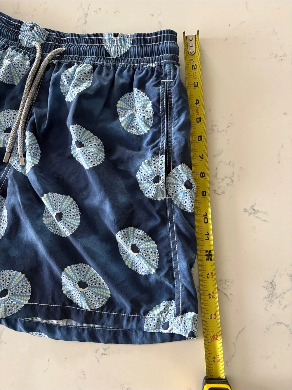Authentic Vilebrequin Moorea Swim Trunks Blue Sea Urchin Oursinade Men’s Large